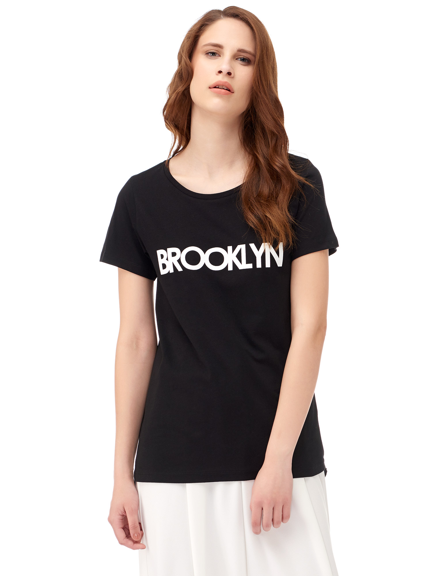 16583 Broklyn Baskı Uzun T-Shirt
