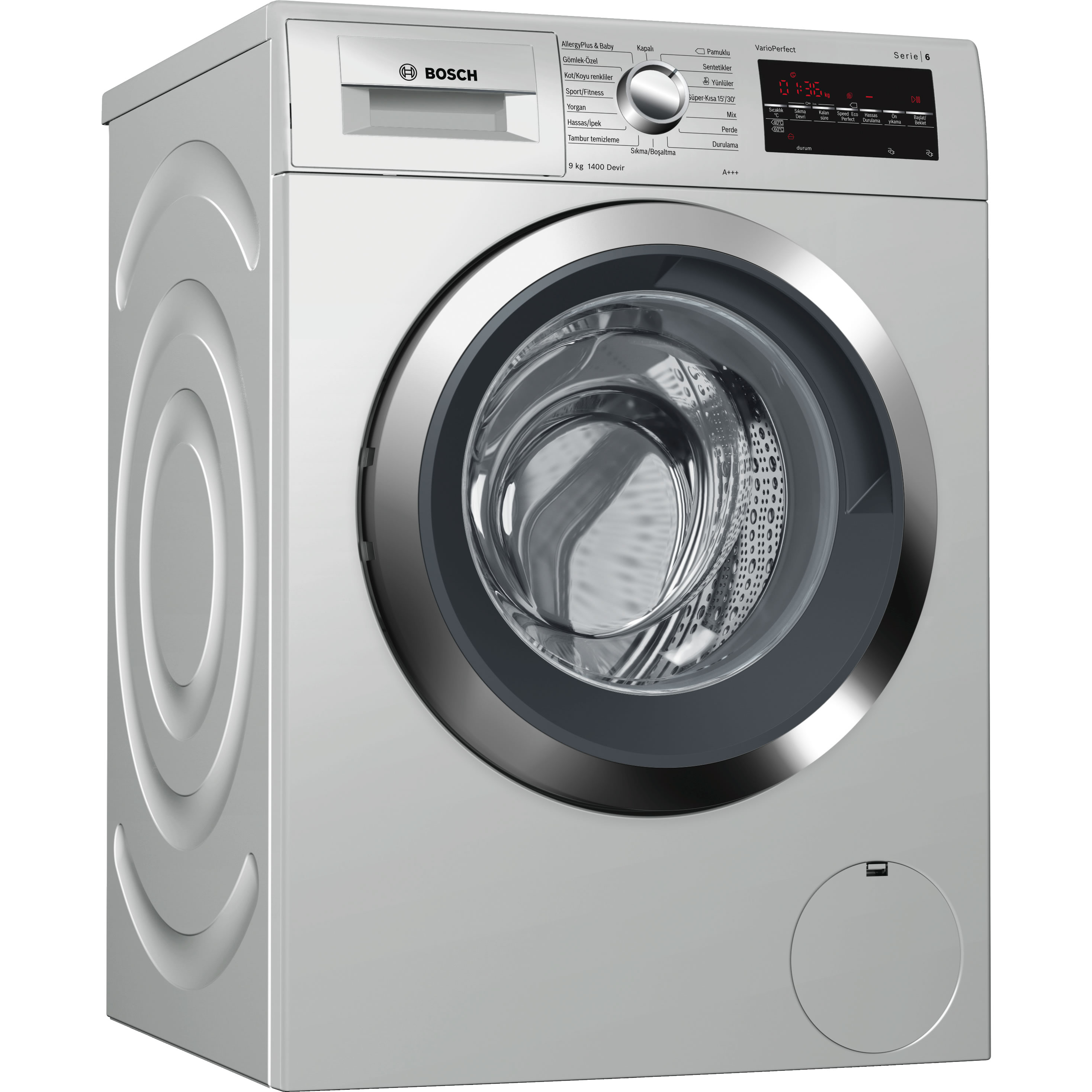 Bosch WAT2849XTR 9 Kg. 1400 Devir A+++ Enerji İnox Çamaşır Makinesi