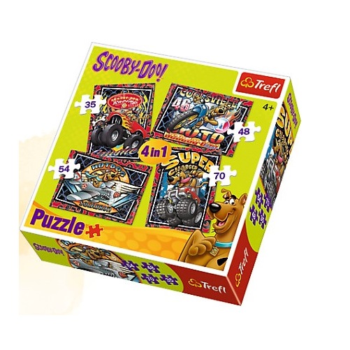Trefl Scooby Doo 4 lü Puzzle Seti (35+48+54+70 Parça)