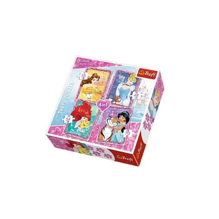 Trefl Prenses 4 lü Puzzle Seti (35+48+54+70 Parça)