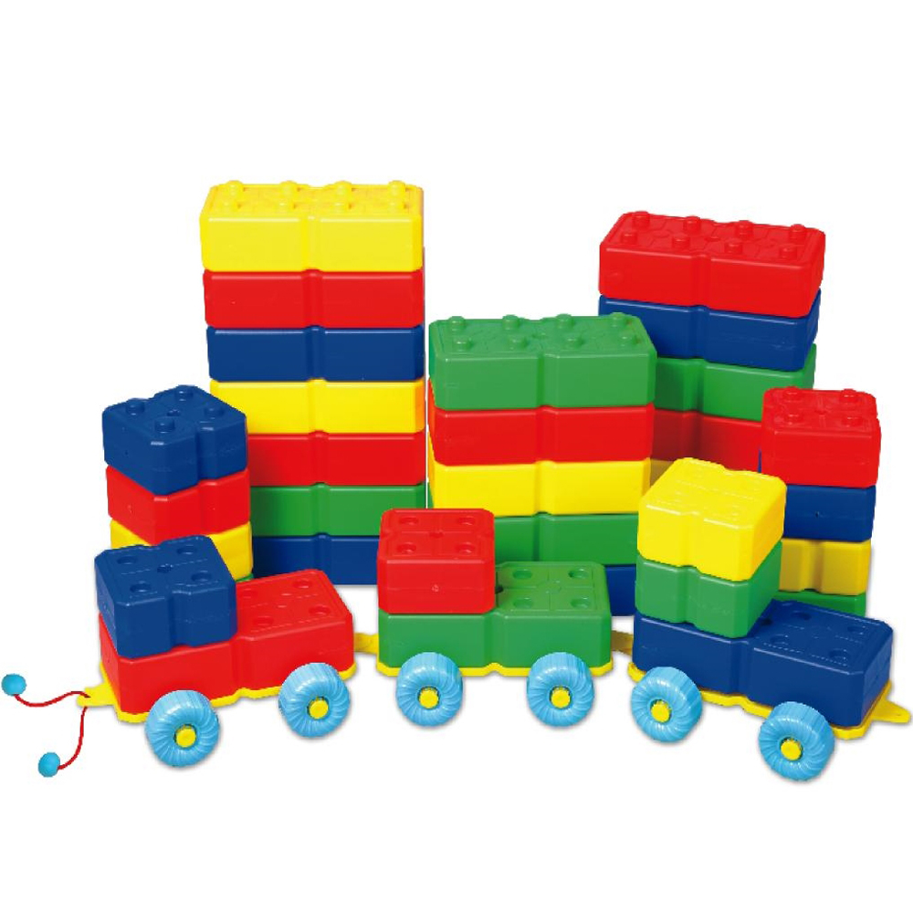 Kingkids Arabalı Tuğla Blok - 40 Parça