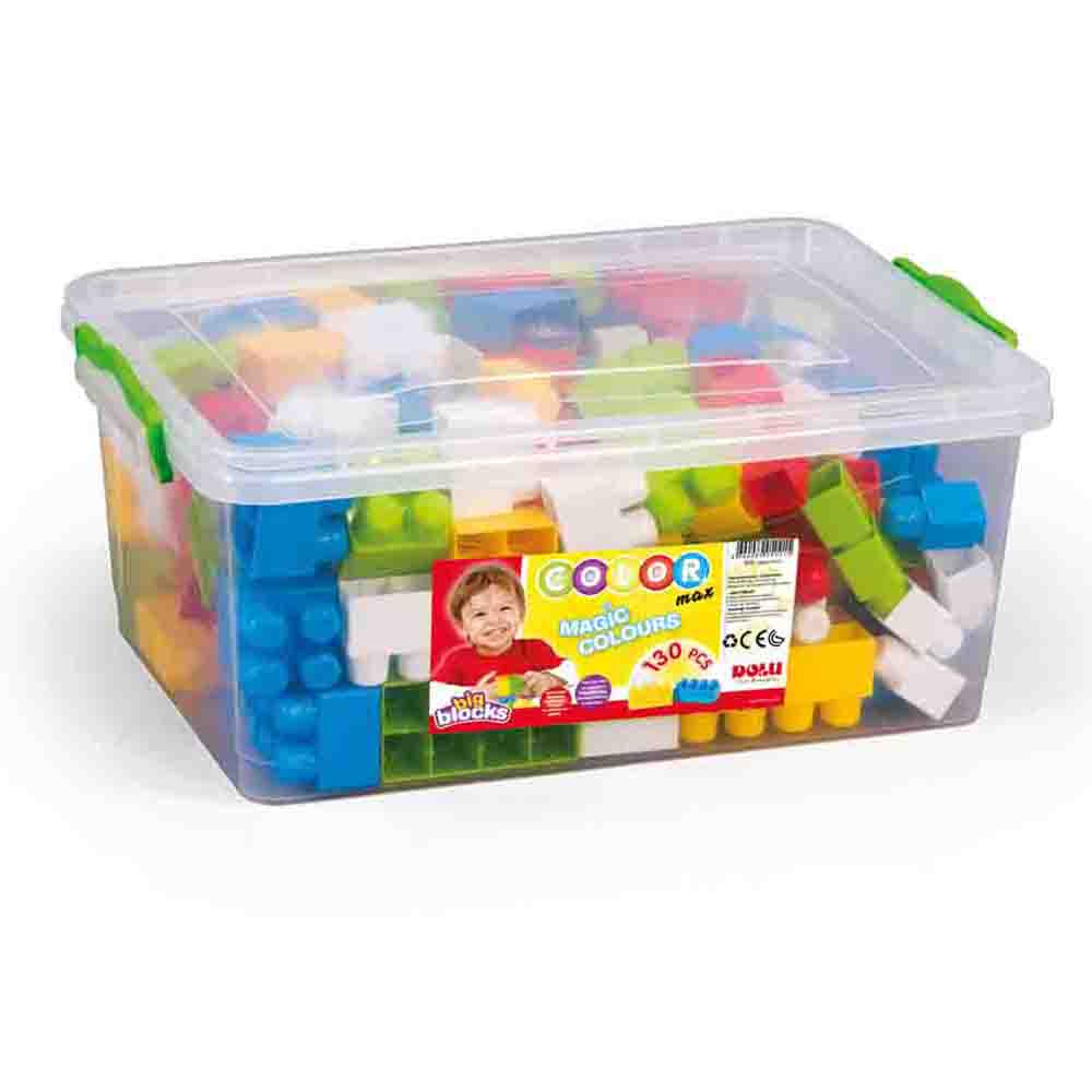 Sandıkta Büyük Renkli Bloklar 130 Parça 