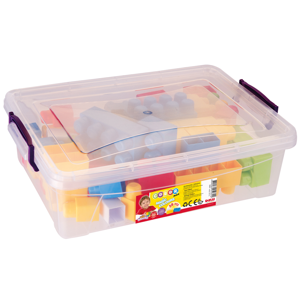 Sandıkta Büyük Renkli Bloklar 58 Parça