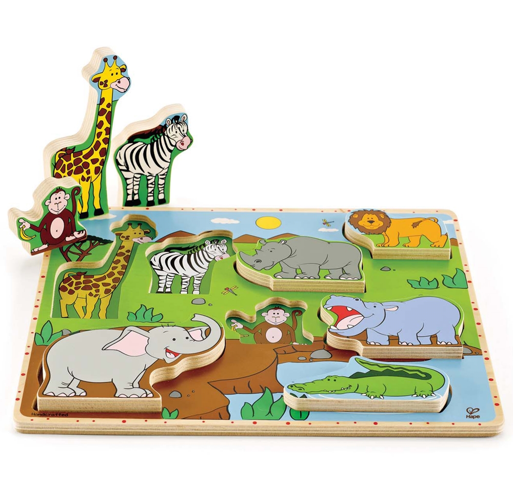 Hape 2d Vahşi Hayvanlar Puzzle 29x25cm