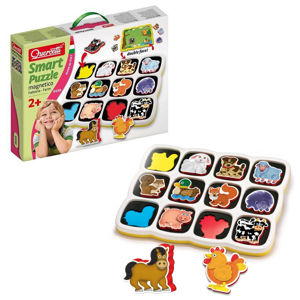 Quercetti Smart Mıknatıslı Puzzle-Çiftlik-12 Parça