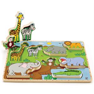 Hape 2d Vahşi Hayvanlar Puzzle 29x25cm